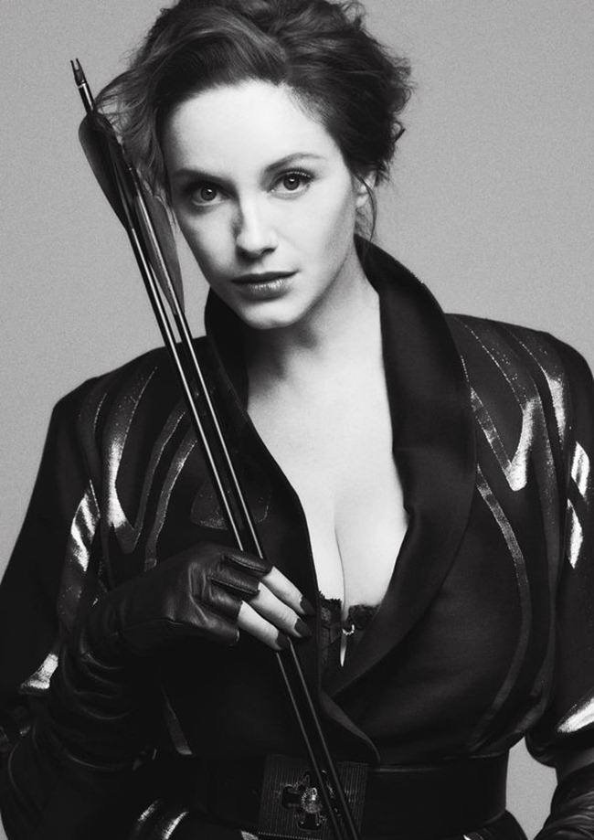 V MAGAZINE: CHRISTINA HENDRICKS IN "THE BIG SHOT" BY PHOTOGRAPHER CEDRIC BUCHET