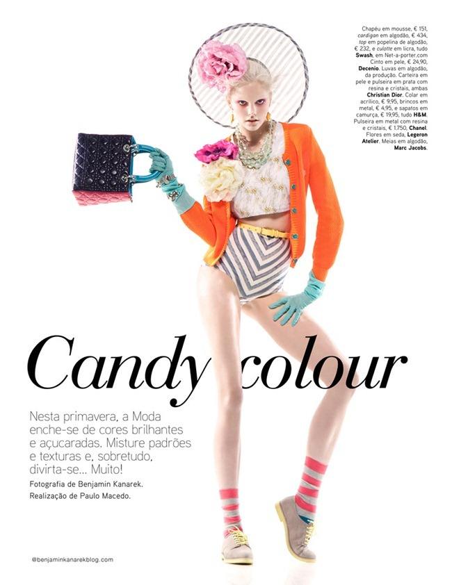 VOGUE PORTUGAL: DANI SEITZ IN "CANDY COLOUR" BY PHOTOGRAPHER BENJAMIN KANAREK