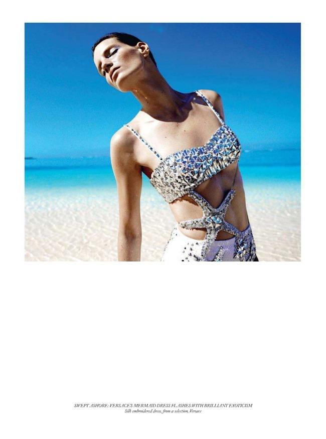 HARPER'S BAZAAR UK: IRIS STRUBEGGER IN "BEYOND THE SHIMMERING SEA" BY PHOTOGRAPHER HORST DIEKGERDES