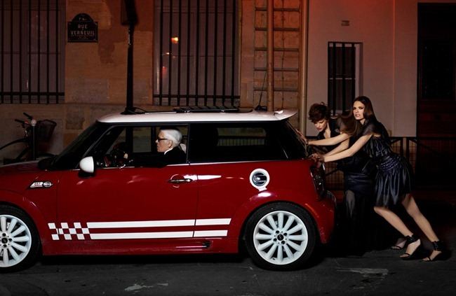 ELLE FRANCE: KARL LAGERFELD, SASKIA DE BRAUW & CAROLINE BRASCH NIELSEN IN "THE REAL LIFE OF KARL LAG