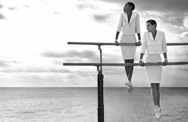 CAMPAIGN: SASKIA DE BRAUW & JOAN SMALLS FOR CHANEL SPRING 2012 BY PHOTOGRAPHER KARL LAGERFELD