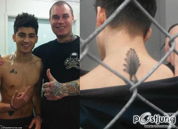 Zayn Malik แห่งวง One Direction ไปทำรอยสักอันใหม่!...เต็มตัวไปหมดแล้ววว!!!