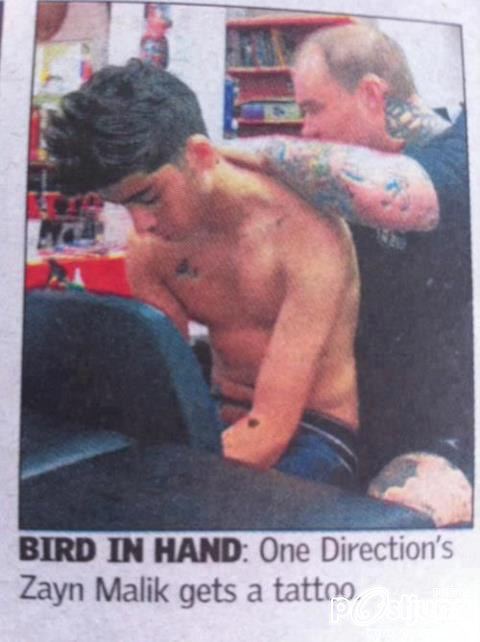 Zayn Malik แห่งวง One Direction ไปทำรอยสักอันใหม่!...เต็มตัวไปหมดแล้ววว!!!