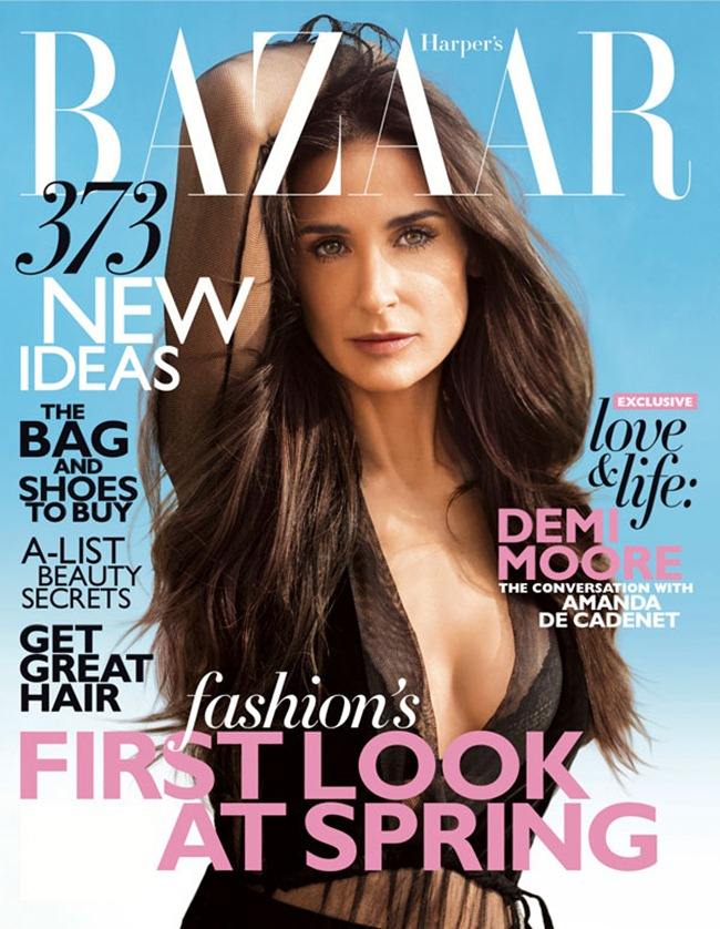 HARPER'S BAZAAR MAGAZINE: DEMI MOORE & AMANDA DE CADENET BY PHOTOGRAPHER CEDRIC BUCHET
