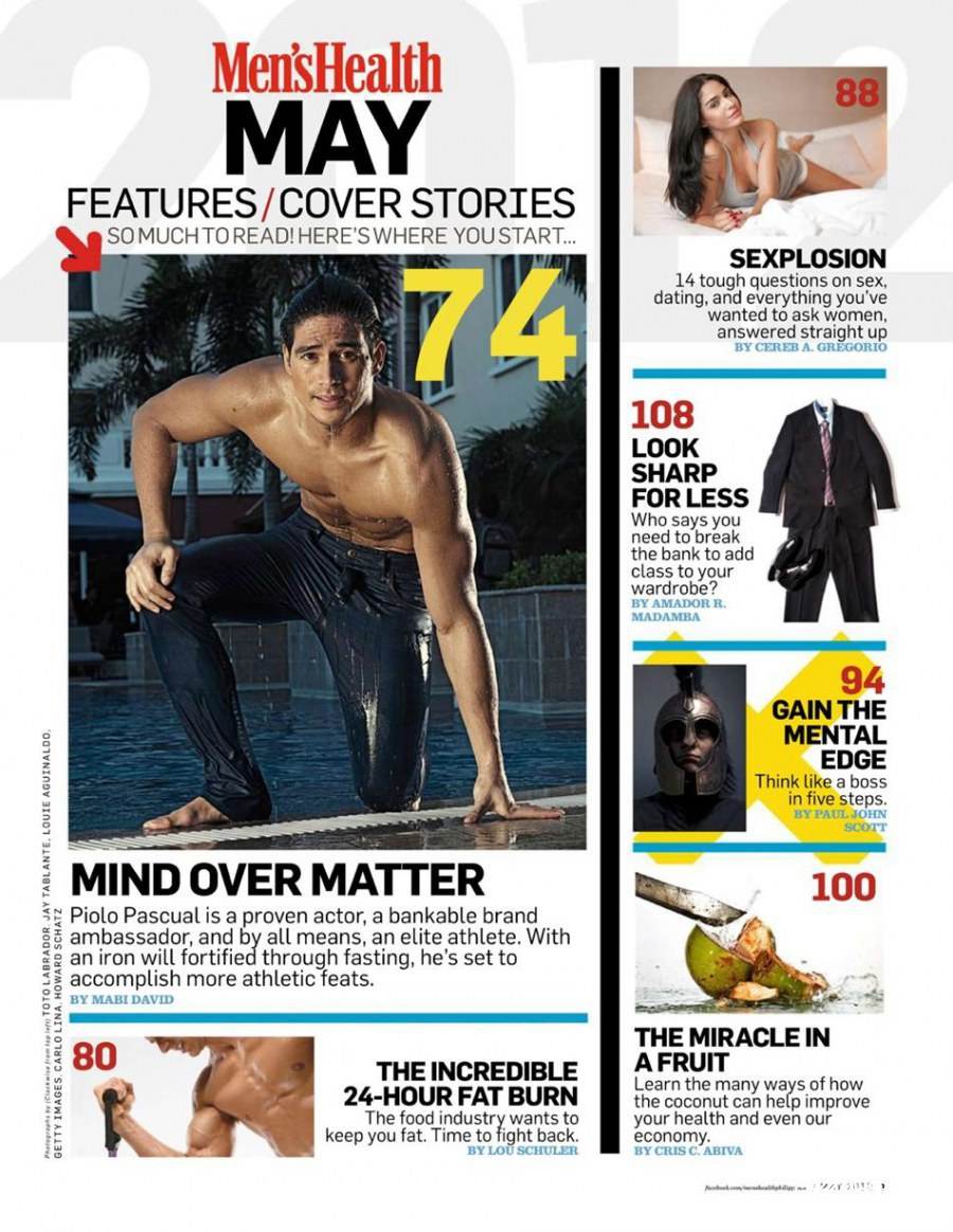 Piolo Pascual @ Men's Health Philippines May 2012