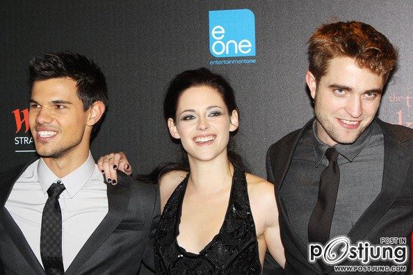 Kristen Stewart , Robert Pattinson , Taylor Lautner
