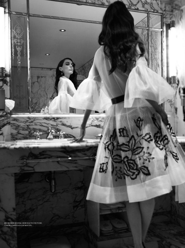 L'OFFICIEL UKRAINE: DOVILE VIRSILAITE IN "TIME'S UP" BY PHOTOGRAPHER GILBERT FRANCOIS