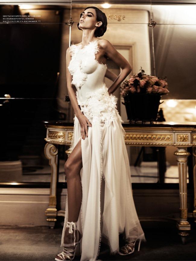 L'OFFICIEL UKRAINE: DOVILE VIRSILAITE IN "TIME'S UP" BY PHOTOGRAPHER GILBERT FRANCOIS
