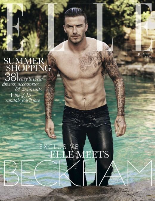 เดวิด เบคแฮม ใน ELLE July 2012