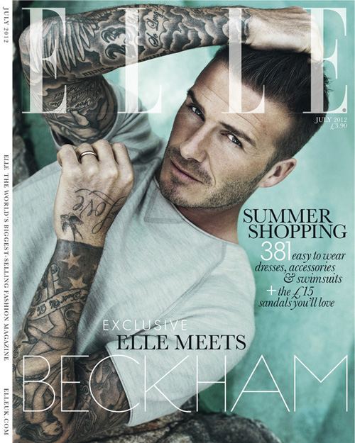 เดวิด เบคแฮม ใน ELLE July 2012