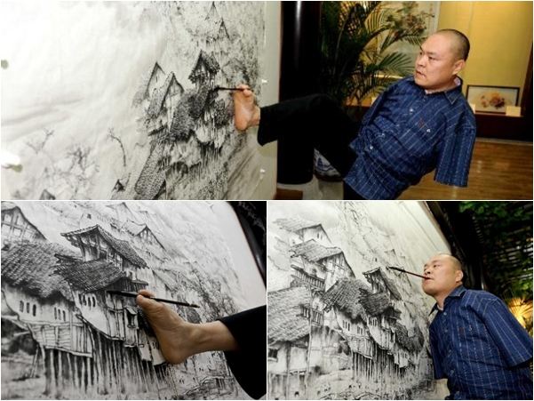 ใช้อวัยวะวาดรูปเจ๋ง ๆ สร้างผลงานศิลปะสุดทึ่ง