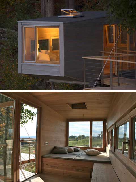 คนรักบ้านต้นไม้ 04 - Cliff Treehouse: A New York Getaway