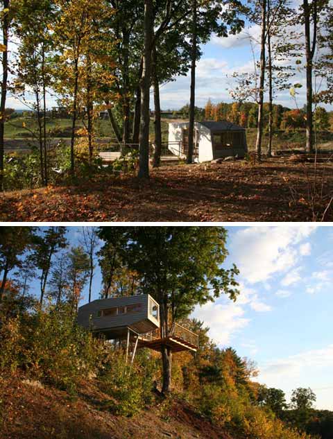 คนรักบ้านต้นไม้ 04 - Cliff Treehouse: A New York Getaway