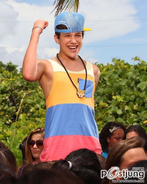 Austin Mahone Filming His Music Video In Florida