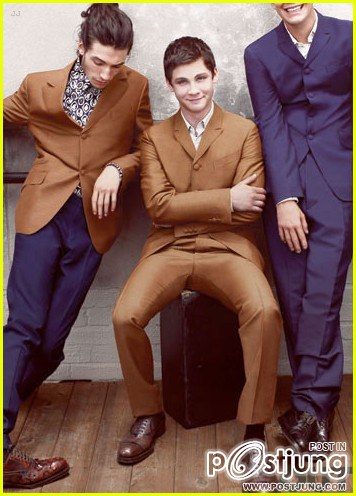 Logan Lerman Covers 'Out' with Ezra Miller 2012