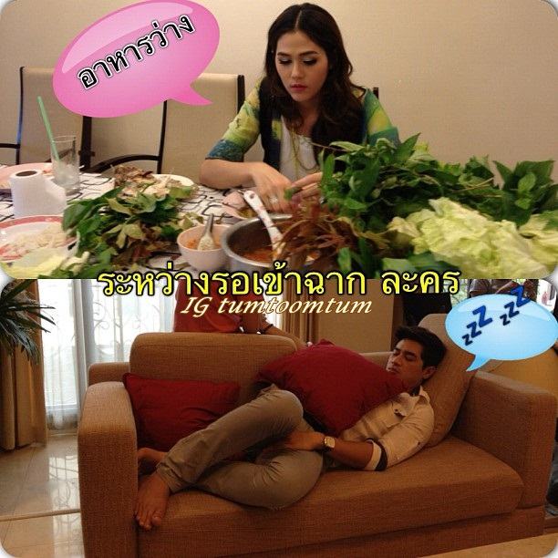 ชมพู่ อารยา ในกองละครคุณสามี (กำมะลอ) ที่รัก