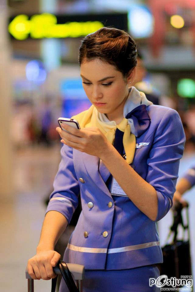 แมท ภีรนีย์ ฉากแรกที่แต่งเครื่องแบบแอร์โฮสเตสในแผนร้ายพ่ายรัก