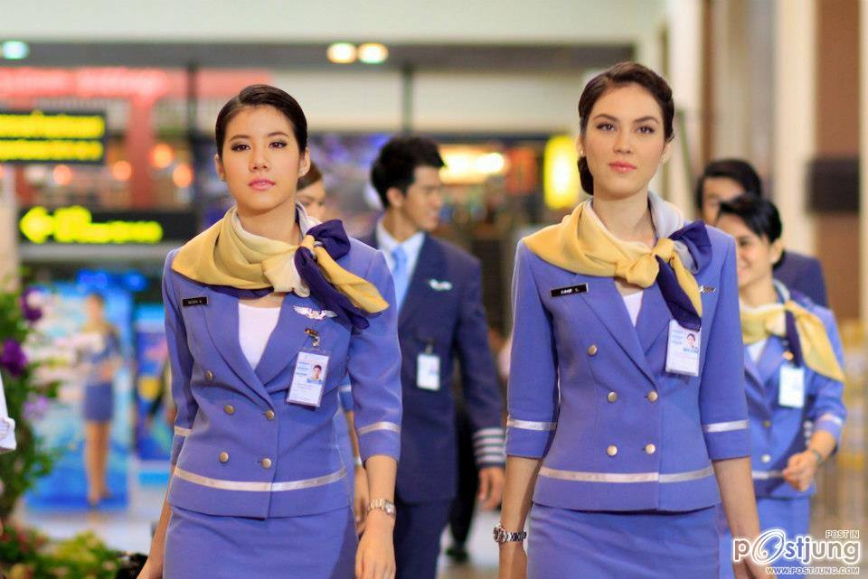 แมท ภีรนีย์ ฉากแรกที่แต่งเครื่องแบบแอร์โฮสเตสในแผนร้ายพ่ายรัก