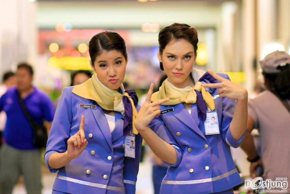 แมท ภีรนีย์ ฉากแรกที่แต่งเครื่องแบบแอร์โฮสเตสในแผนร้ายพ่ายรัก