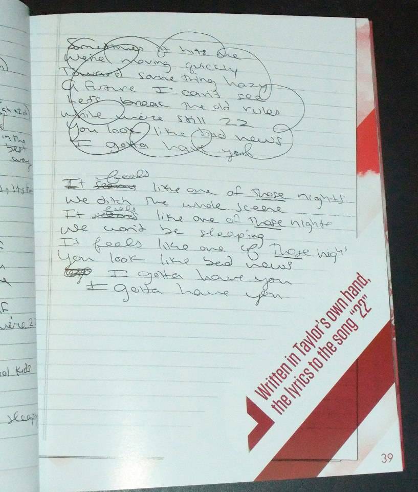 (รูปหาดูยาก) มาดูลายมือของเจ้าหญิงเพลงคันทรี Taylor Swift กัน !