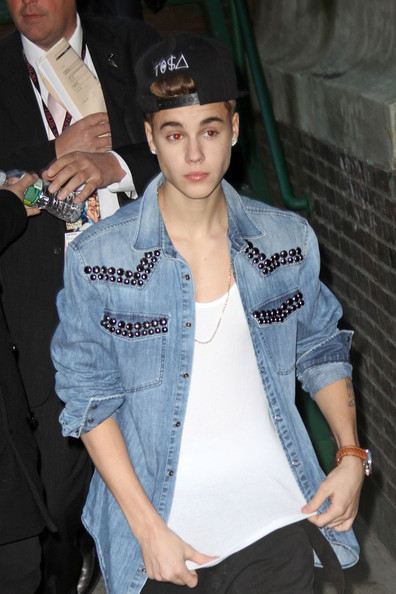 Justin Bieber attends the 2012 Victoria's Secret Fashion Show at the Lexington Avenue Armory on Nove