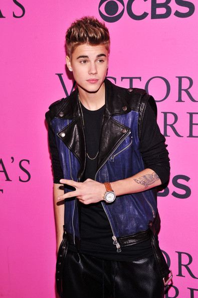 Justin Bieber attends the 2012 Victoria's Secret Fashion Show at the Lexington Avenue Armory on Nove