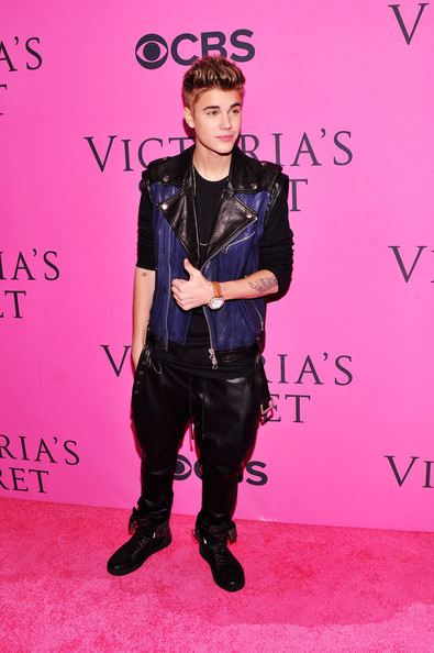 Justin Bieber attends the 2012 Victoria's Secret Fashion Show at the Lexington Avenue Armory on Nove