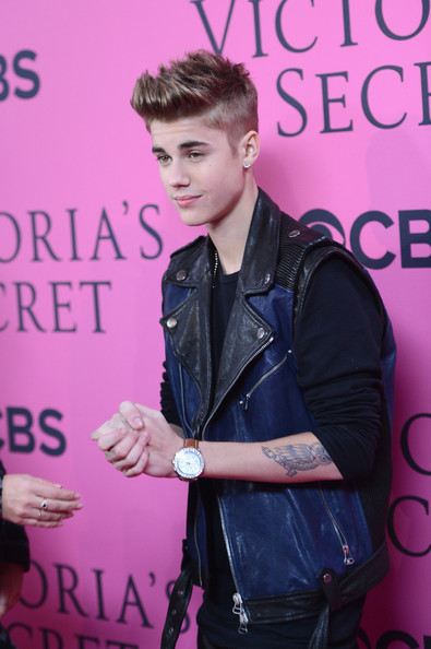Justin Bieber attends the 2012 Victoria's Secret Fashion Show at the Lexington Avenue Armory on Nove
