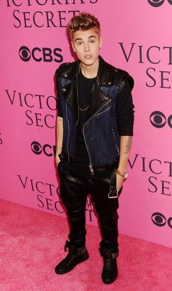 Justin Bieber attends the 2012 Victoria's Secret Fashion Show at the Lexington Avenue Armory on Nove