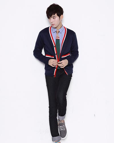 แฟชั่น เสื้อคาร์ดิแกน สำหรับ หนุ่มๆ  น่ารัก ดูดี