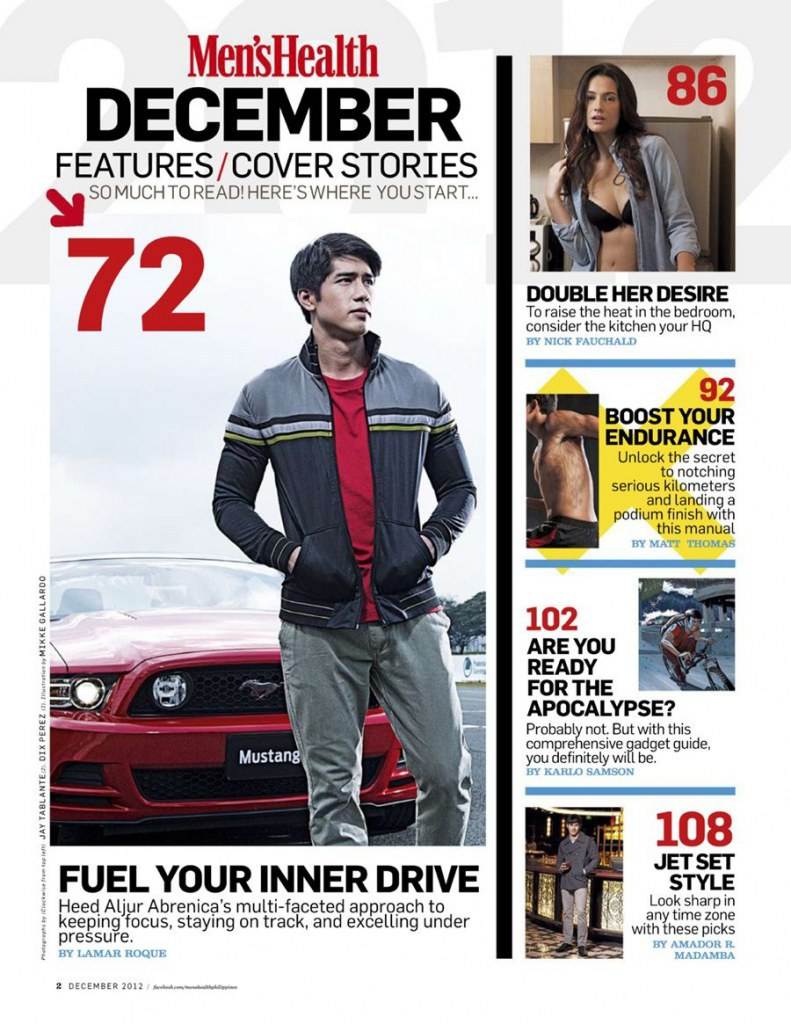 Aljur Abrenica @ Men's Health Philippines  December 2012