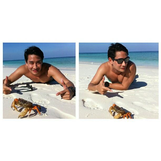 ป้อง ณวัฒน์ อวดหุ่นเอาใจแฟนคลับ ที่เกาะตาชัย และภูเก็ต
