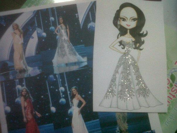 ภาพการ์ตูนของ "น้องริด้า" ณัฐพิมล นาฏยลักษณ์ Miss Universe Thailand 2012