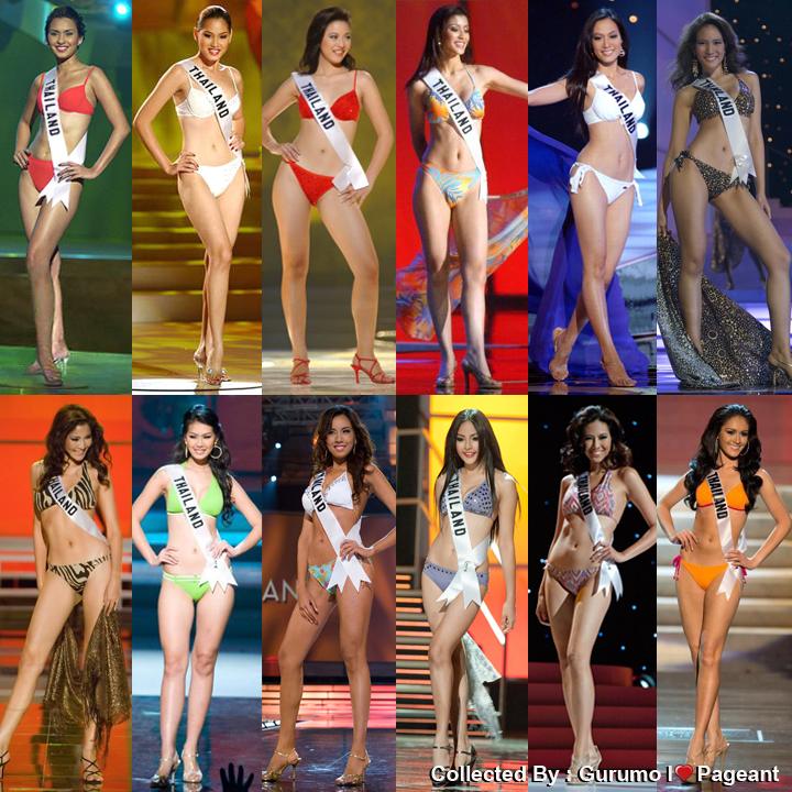 Miss Thailand Swimsuit and Evening Gown Presentation : Miss Universe 2001 - 2012