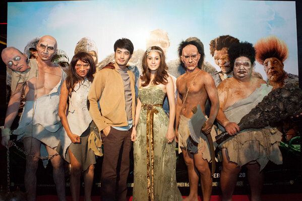 บอย ปกรณ์ กับ ขวัญ อุษามณี ในงานเปิดตัวภาพยนตร์ แจ๊คผู้สยบยักษ์  Jack the Giant Slayer