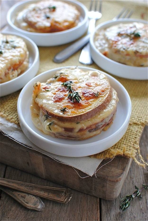Cheesy Sweet Potato Stacks