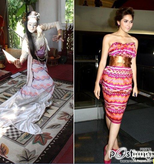 ชมพู่ อารยา งามสง่าในชุดผ้าถุงราชวงศ์ มันฑเลย์