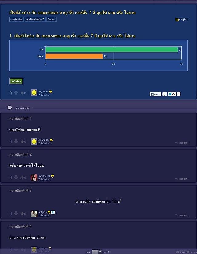 กระแสในพันทิป!!! คนตั้งชมอาญารักให้ผ่านกันเพียบ ชมแม่เนียนเนียนจริงๆ