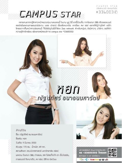 [PIC] หยก Girlzaa ดาวประจำ ABAC @Mono Mobile Magazine Issue 4
