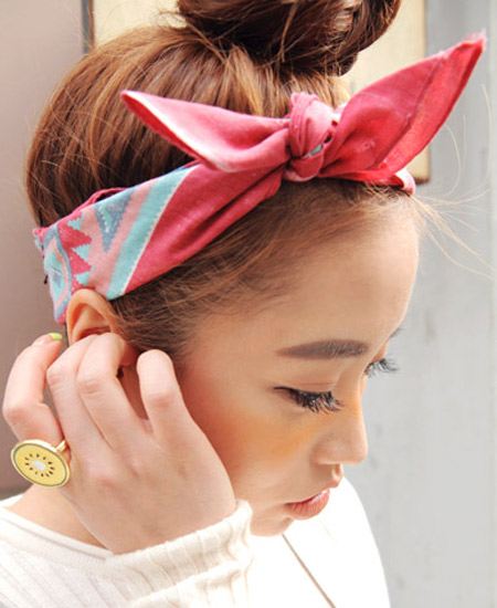แฟชั่น ผ้าโพกผม หลากสีสัน