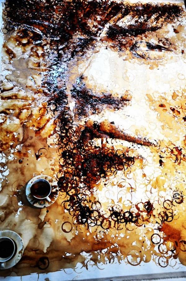 Art ป่ะหละ 22 - วาดภาพจากรอยแก้วกาแฟ