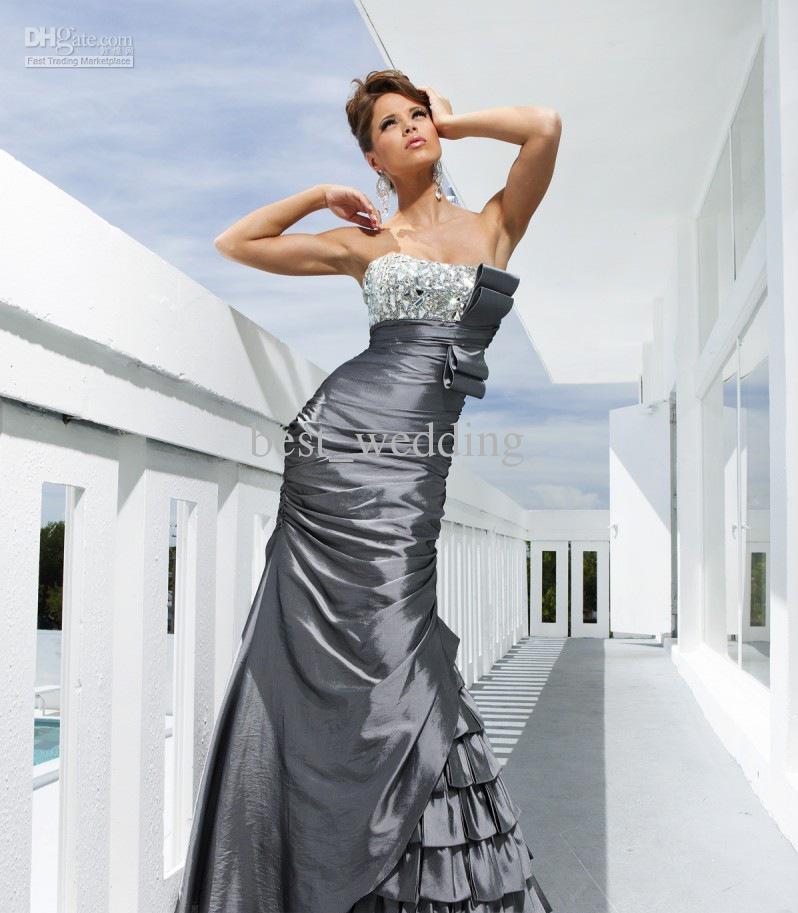 Silver long dress
