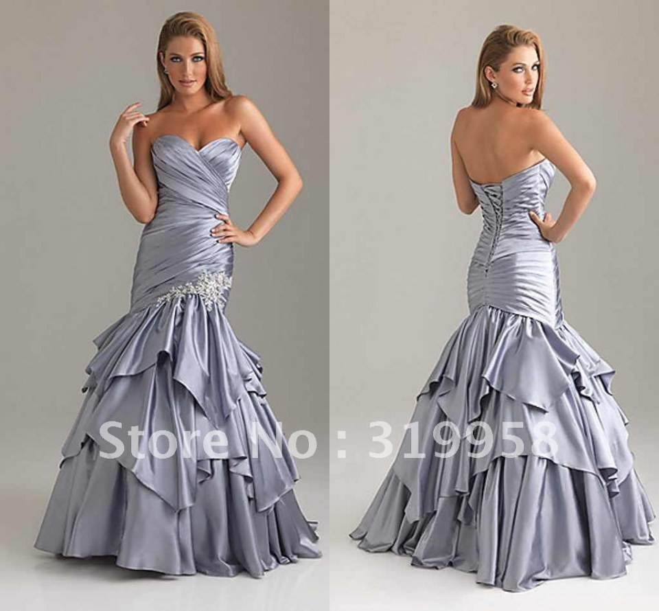 Silver long dress