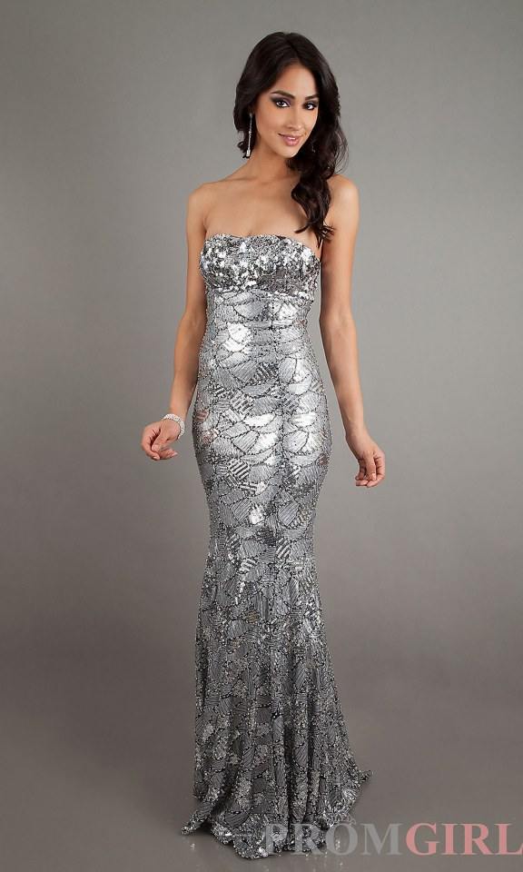 Silver long dress