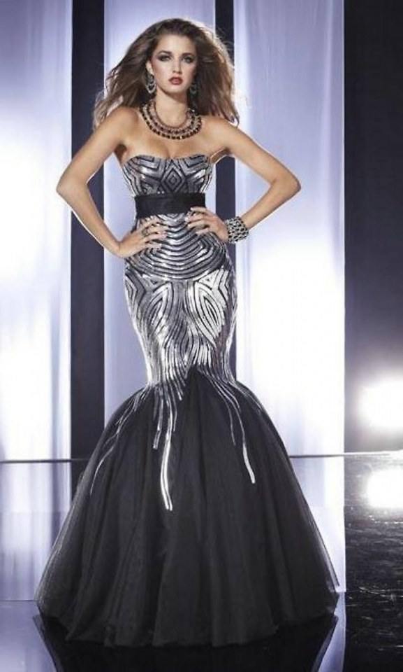 Silver long dress