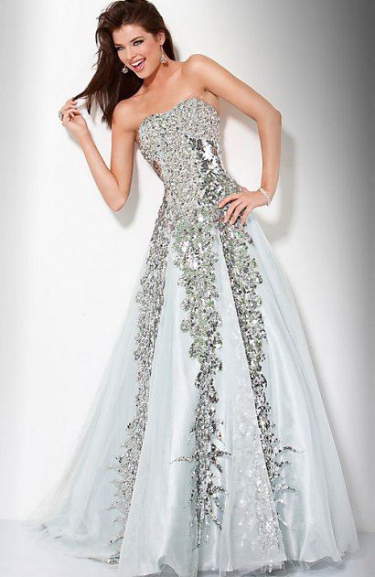 Silver long dress