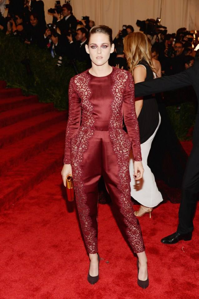 Kristen Stewart in Stella McCartney Bordeux silk gown