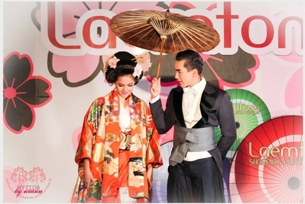 ญาญ่า-ณเดชน์ สวมมาดคู่รักญี่ปุ่น ในงานเปิดห้างแหลมทอง ระยอง