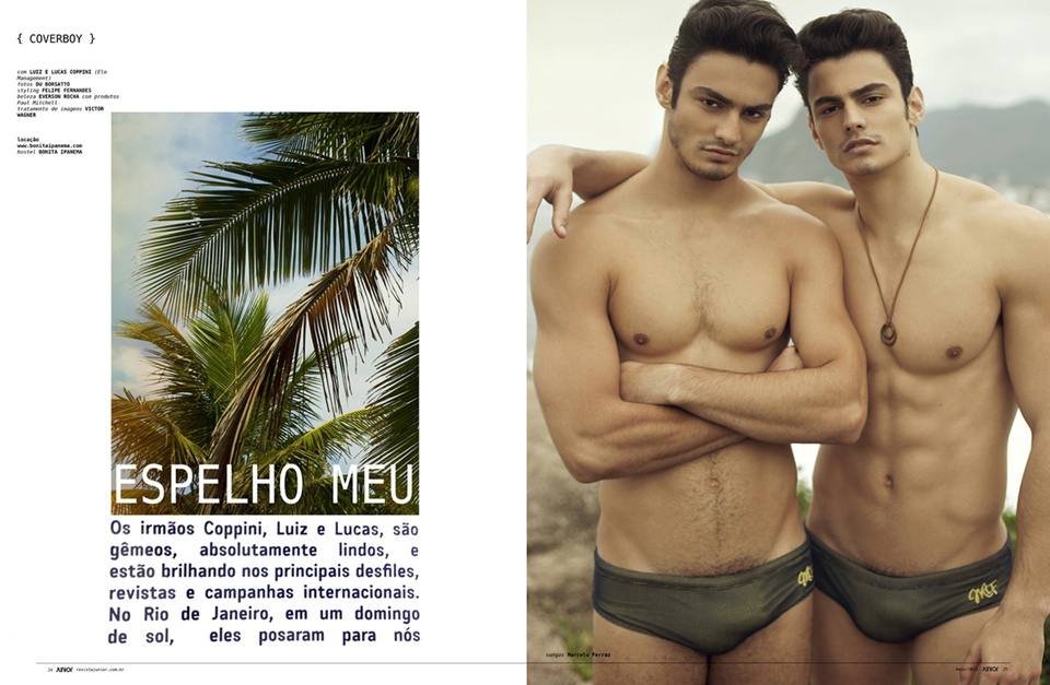 Twins Luis & Lucas Coppini @ Revista Junior Brazil no.51 May 2013