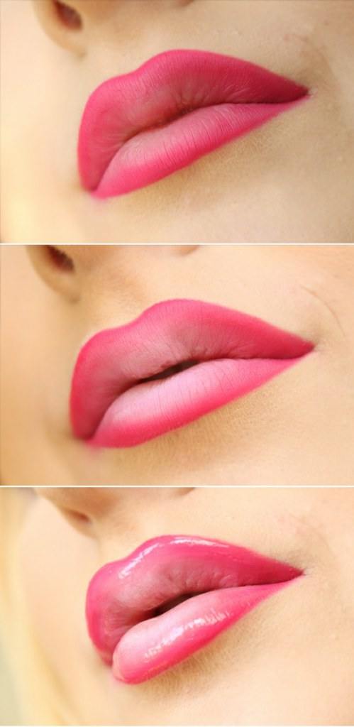 [[วัดระดับความเฟี้ยว]] แฟชั่นปากไล่สี Two-Toned Lips